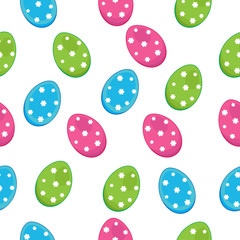 Vector seamless pattern with an Easter theme.