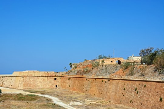 View of the old Venetian San Salvatore Bastion, Chania, Crete.