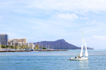 ダイアモンドヘッドとヨット