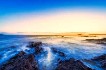 Obraz premium sunrise on the coast of Ireland, Portmarnock. Toned image