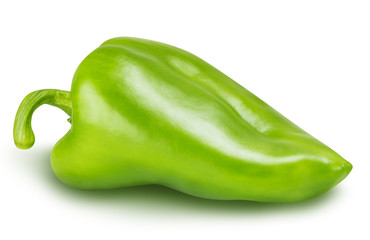 green pepper isolated on white background