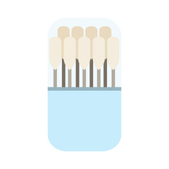 ear sticks flat icon