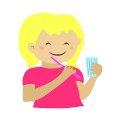 brush your teeth flat icon