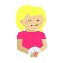 wash hands flat icon