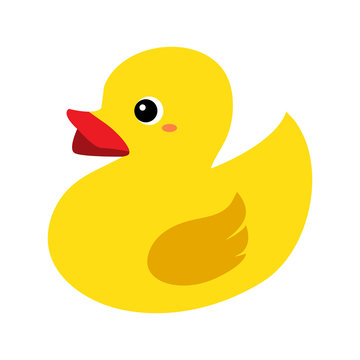 duck bathing flat icon