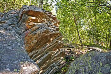 The views of the national Park and beautiful mountains. National Park Taganay, Chelyabinsk oblast, Russia.