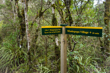 Signpost in Tongariro national park