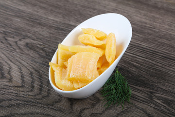 Crunchy parmesan cheese