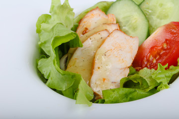 Salad with chicken breast