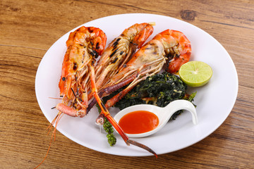 Grilled waterprawn
