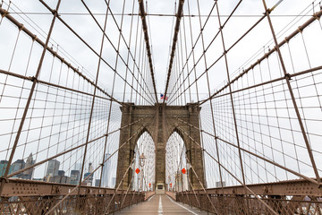 Brooklyn Bridge, nobody, New York City USA