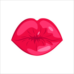 Woman lips vector illustration.