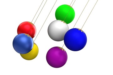 3D illustration - Christmas balls in the shape of a soccer ball.