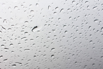 Water drops on glass