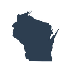 map of the U.S. state  Wisconsin 