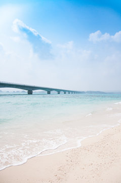 Kouri Ohashi Bridge in Okinawa, Japan