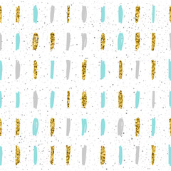 Line seamless background. Grey, blue and gold line.