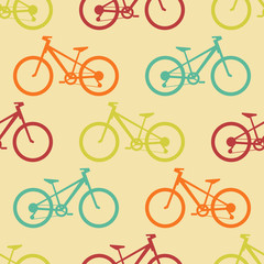 Obraz premium Retro bike seamless pattern