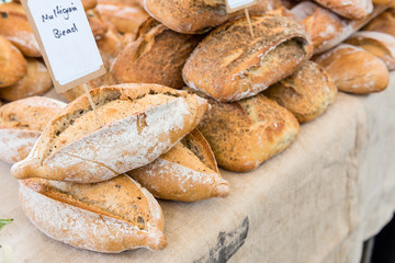 stack of multi grain bread