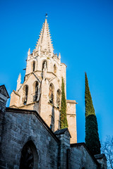 Fototapeta na wymiar Dans les rues d'Avignon, la basilique Saint-Pierre d'Avignon