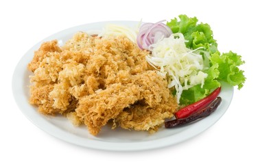 Crispy Catfish Salad with Green Mango and Vegetable