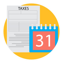Tax day concept vector