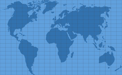 Fototapeta na wymiar Graticules world map