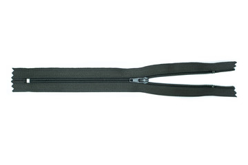 black zipper isolated over white
