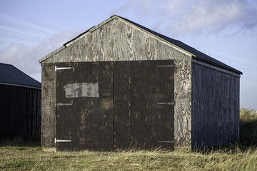 Fototapeta na wymiar Timber garage storage shed