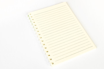 close up of empty notebook (memo) open