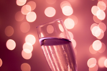 Champagne glass in party