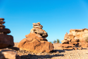 Fototapeta na wymiar Miniature of stone mountain