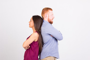 Naklejka premium Angry couple