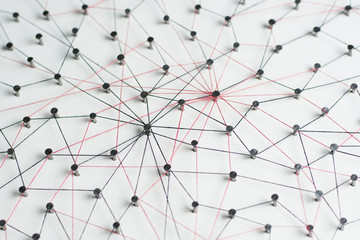 Linking entities. Network, networking, social media, internet co