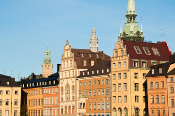 Obraz premium Skyline and cityscape of Stockholm, capital of Sweden.