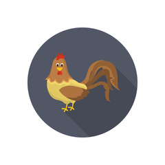 Cock color flat icon for web and mobile design
