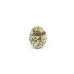 Quail eggs are isolated on a white background..