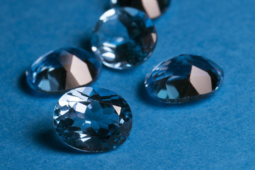 natural shimmering Blue Topaz gemstone