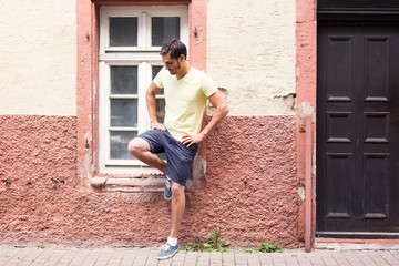 Young Man Posing In The Street