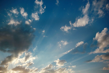 Beautiful sky with white cloud