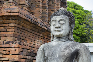 Fototapeta na wymiar Buddha statues at the temple of Wat Yai in, Thailand