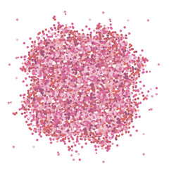 Pink confetti background with text place on white background