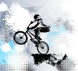 Fototapeta na wymiar Biker, sport illustration, vector