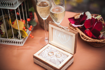 wedding ceremony decoration, wedding glasses