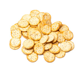 Fototapeta na wymiar crackers on white background