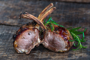 Roasted rack of lamb © beataaldridge