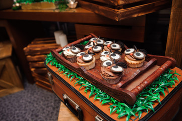 banquet cakes in a restaurant