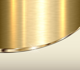 Gold metal background, elegant golden vector metallic texture 