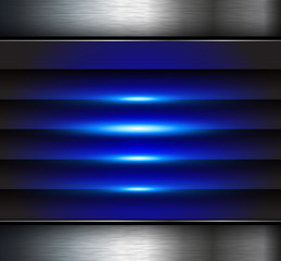 Abstract  background blue with metallic elements