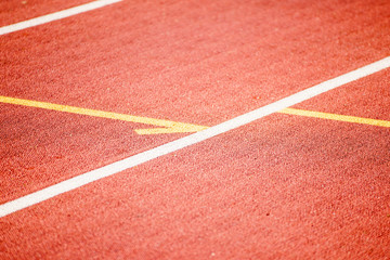 Fototapeta premium Close up shot of running track